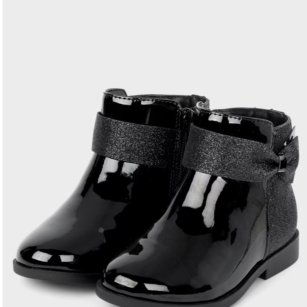 Girls Gymboree sparkle bow booties size 2